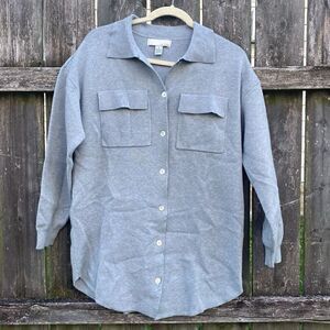 By Design Gray‎ Button Down Sweater | M